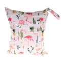 Miniatyrbilde 1 av 5: 2 stk (Flamingo) Babybleiepose Vanntett Gjenbrukbar Glidelås Bleieposer Vaskbar Dobbel