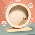 Miniatyrbillede 4 af 5: Lille dyrehjul, hamster træningshjul, hamsterhjul, lydløst træ hamster træningshjul, til hamstere, gerbiler, kæledyrsmus, hvide mus
