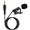 Miniatyrbillede 1 af 5: 3,5 mm clip-on mikrofon med håndfri funktion, trådløs kondensator, mini lavalier mikrofon