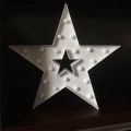 Miniatyrbillede 1 af 4: LED indendørs natlys juledekoration natlys festdekoration (stor hvid femtakket stjerne)