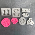 Miniatyrbillede 4 af 4: DIY fondantform, chokoladeform, slikform, køkkenkage fondantformningsmateriale, chokoladebageri, sandwich chokolade chokoladeform (stil 8)