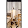 Miniatyrbillede 1 af 5: Magnetisk dør myggenet myggeskud Myg Myg insekter med magneter uden boring (120x210cm) Sort