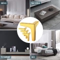 Pikkukuva 4 / 5: 4 kappaleen sarja metalliset kolmiopöydän jalat - Kulta 15cm, kantavuus jopa 800KG, modernit metalliset kolmiopöydän jalat kaappeihin, sohviin, huonekalutappeihin