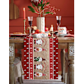 Miniatyrbild 2 av 5: Julbordstablett, Rustik Röd Rutiga Tomte Tablett för Jul- och Födelsedagsfester, Köks- och Matbord, Heminredning, 18x72 tum (B)