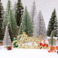 Miniatyrbilde 3 av 5: Mini juletre - Kunstig juletre flaskebørste juletre, Sisal snøtre med trebase for juledekorasjon julepar
