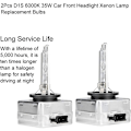 Miniatyrbillede 3 af 5: 2 stk. D1S 6000K 35W Fordel ved udskiftning af xenonlamper til billygter