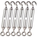 Miniatyrbillede 1 af 5: M6 Krog  Øje / C til o spændebøjle 304 Rustfrit stål, hardware kit til Wire Rope spænding Heavy Duty, til Solskærm, teltinstallation, anti - rust,