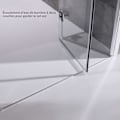 Miniatyrbillede 4 af 5: 70CM 2 stk. One Piece brusedørstætning til 4-6mm glas, foldebar brusevægstætning, erstatningstætning, lige/buet glas brusedørstætning.