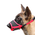 Miniatyrbillede 1 af 5: Hundemundkurv, Blød Nylon Anti-Drop Mundkurv, Luftnet Åndbar Drikkelig Hundemundkurv Med Justerbar Sløjfe XL Rød