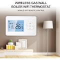 Miniatyrbilde 2 av 5: Intelligent termostat Wi-Fi Trådløs Programmerbar Termostat Med RF Mottaker Bordmodell Veggmontering Kontroll via Stemmestyring Kompatibel med Al