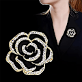 Miniatyrbillede 2 af 5: Kvindernes Roseformede Brosche, Morsdagsgaver, Legering Brosche, Elegant Brosche, Fancy Brosche Rose Blomst Rhinestone Indlæg, Tilbehør Brosche, Pin Badge