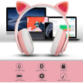 Pikkukuva 2 / 5: (Pink)Langattomat Bluetooth-kuulokkeet Lapsille Kuulokkeet Taitettavat Kissan Korva Kuulokkeet Stereomikrofonilla Lapset Bluetooth Tyttö Kuulokkeet Puhelimille PC