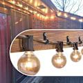 Miniatyrbillede 4 af 4: Sæt med 40 ophængskroge til julelys med krydsskruer til garage, nytår, udendørsfest, let at afmontere og LED-lys, skrues i t