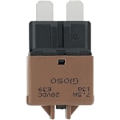 Miniatyrbillede 2 af 3: Medium Recoverable Fuse Manuel Nulstilling Kredsløbsafbryder Bilsikring Overstrømsbeskyttelse Manuel Nulstilling Sikring 7.5A Mørkegrå
