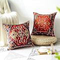 Miniatyrbillede 4 af 5: Bohemian stil pudebetræk 45 x 45cm firkantet dekorativt pudebetræk Eksotisk abstrakt retro sofa pudebetræk sofa sofa stue soveværelse udendørs ho