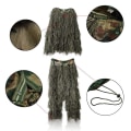 Miniatyrbillede 3 af 3: Ghillie-dragt, 3D-camouflage jagttøj med camouflage-elast