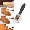 Miniatyrbillede 1 af 5: 3 stk. Kvalitets Nubuck og ruskind Multifunktionel 4-sidet Rengøringssko Børste, Messingbørste, Renser og Giver Perfekt Lu