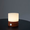 Miniatyrbild 3 av 4: Enkel cylindrisk nattlampa usb laddning timing dimning sängbordsskydd atmosfär bordslampa
