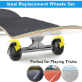 Miniatyrbilde 5 av 5: 4 stk. (hvite) skateboardhjul 52mm 95A, PU-elastisitet 80 % erstatningshjul med ABEC-9 608 RS kulelager for skateboard
