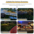 Miniatyrbild 3 av 4: 4-pack solcellslampor för utomhusbruk, vattentäta, med solcellslampor för trädgårdsstigar, landskap och utomhusdekoration (4-pack 8 LED)