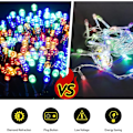Miniatyrbilde 3 av 5: 8 Tree lysende girlander, 200 LED trelysringer, høyde 2 m, 8 moduser, julebord, bryllup, bursdagsdekorasjon