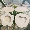 Miniatyrbild 5 av 5: 2 st DIY Blommor trä fotoram vit embryo super lätt lera snöflinga lera fotoram form