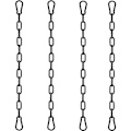 Pikkukuva 1 / 5: 4-osainen jatkoketju riipputuolille Ø4mm 50cm Metalliketju Balançoire-kanava 8 karabiinilla Avaimenperä