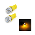Miniatyrbillede 5 af 5: 10 stk. gule lys, T10 W5W LED 5050SMD 12V DC 10 stk.