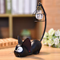 Miniatyrbilde 2 av 4: Dekorativ bordlampe, søt svart katt nattlys harpiks håndverk bordlampe rom skrivebord dekorative gaver (2 stk)