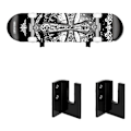 Miniatyrbillede 3 af 5: (Sort) Garage ski støtte - 2 akryl ski displays - et must for sportsentusiaster, lokale ski, tilpasset soveværelset, hjemmet, butikken, b