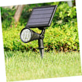 Miniatyrbilde 2 av 3: Sett med 4 solcellelamper for plen, landskapsbelysning, gulvplugger for hage, erstatning for gulvspiker, julelys (160 mm, svart)