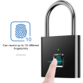 Miniatyrbild 2 av 5: Svart - Fingeravtryckslås, Bluetooth APP-lås, Smartlås, Nyckellöst Biometriskt Lås för Ryggsäck, Cykel, Skåp, Gym.