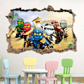 Miniatyrbild 5 av 5: 79*47cm 3D väggdekal 1 st avtagbar väggdekal