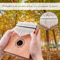 Miniatyrbillede 5 af 5: Kalimba Begynder 17 Tangenter Sky Mønster Fingerklaver Bærbart Instrument Producerer Smuk Lyd