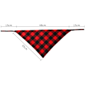 Miniatyrbillede 5 af 5: Sæt med 4 hunde-ternede bandanas - justerbare tørklæder Vaskbart tørklæde vendbar bomuld med reb er velegnet til små, mellemstore og store hunde