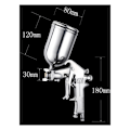 Miniatyrbilde 3 av 5: Lakksprøyte, trykkluftsprøyte F-75 1,5 mm dyse med 400 ml kopp, gravitasjonsmating for maling