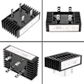 Miniatyrbillede 3 af 4: Recovery deck, 1 stk. 100a AMP 1600V spænding 2-shaved Diode Pont Recovery Høj effekt Sort N Board Batterioplader
