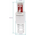 Miniatyrbilde 3 av 5: RJ45 Cat6 Cat5 LAN Nettverks Patch Kabel Plugg Verktøyfri Montering Krympeplugg 4 Pakning Verktøyfri RJ45 CAT6 Kobling
