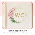 Miniatyrbild 4 av 5: Dörrdekal Badrum Toalett Badrum Blommor WC WC-dekaler Badrum Väggdekoration Självhäftande Väggdekaler