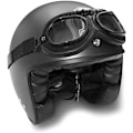 Pikkukuva 3 / 5: Lunettes Moto Aviateur Harley Chopper Vintage Style Mod (Verre Jaune). AF195 Noir