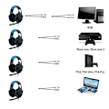 Miniatyrbild 4 av 4: G2000 Stereo Gaming Headset för Controller, Brusreducerande Over-Ear Hörlurar med Mikrofon (Stil 2)