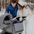Miniatyrbillede 5 af 5: Barnevognshandsker Tykkede Frostvæskehandsker Vinter Universal Vandtætte, Vindtætte og Varme Barnevognstilbehør (Sort)