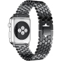 Miniatyrbild 3 av 5: Svart - Rem för Apple Watch 38mm, Rostfritt stål iWatch Rem 8mm, Smartwatch Rem för Apple Watch Series 3/2/1 38mm,.