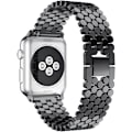Miniatyrbillede 3 af 5: Sort - Rem til Apple Watch 38mm, Rustfrit stål iWatch Rem 8mm, Smartwatch Rem til Apple Watch Series 3/2/1 38mm,.