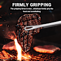 Miniatyrbillede 3 af 5: 2 stk. grilltang i rustfrit stål, køkkentang, madtang, grilltang, skridsikre, varmebestandige, små tang til camping, grill, buffet, salat