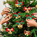 Pikkukuva 3 / 5: Punainen Joulu Punainen Noel 16 kappaletta, Punainen Joulukuusen oksa, Joulukuusen koriste joulukuusen ripustuksiin, lahjapakkauskoristeet, loma-koriste