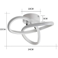 Miniatyrbild 4 av 4: Modern LED-taklampa, 22W aluminium och akryl taklampa, blomformad design LED-taklampa för sovrum kök vardagsrum korridor matsal