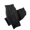 Miniatyrbillede 5 af 5: Grå og sorte fingerløse handsker til kvinder i fleece, varme vinter unisex halvfingerhandsker, tykke fingerløse handsker til mænd til cykling, løb, cykel, løb, vandreture, udendørs sport