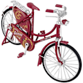 Miniatyrbild 1 av 5: Metallcykelmodell för hemmakontor, dekorativ konst, prydnadsföremål, staty, kreativ 1/10 retro järncykelmodell, retro prydnad, röd