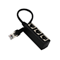 Miniatyrbilde 1 av 5: Ethernet RJ45 Ethernet-fordelingskabel, Ethernet LAN-nettverksforlengelseskabeladapter RJ45 hann-fordeler med 3 hunner for å tilpasse